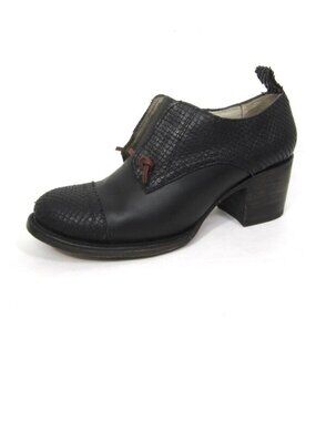 Freebird by Steven Size 9 M Catalina Black Snakeskin & Leather Heeled Booties